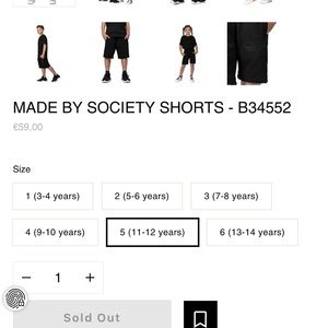 Made by society brand, size 11-12 boys, 3 pairs shorts and 2 tee shirts